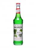 A bottle of Monin Basil