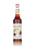 A bottle of Monin Chocolat Menthe (Chocolate Mint) Syrup