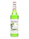 A bottle of Monin Cucumber Syrup