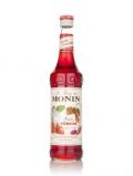 A bottle of Monin Fraise Bonbon (Candy Strawberry) Syrup