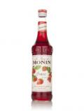 A bottle of Monin Fraise (Strawberry) Syrup