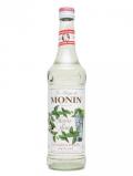 A bottle of Monin Mojito Mint Syrup