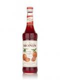 A bottle of Monin Orange Sanguine (Blood Orange) Syrup