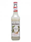 A bottle of Monin Orgeat (Almond) Syrup