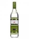 A bottle of Moskovskaya Vodka