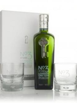 No 3 Gin with 2 Glasses Gift Pack