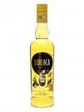 A bottle of Oddka Salty Caramel Popcorn Vodka Spirit Drink