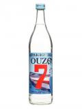 A bottle of Ouzo 7 Liqueur