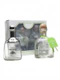 A bottle of Patron Silver and Shaker set