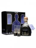 A bottle of Patron XO Cafe Liqueur Glass Pack