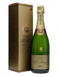 A bottle of Pol Roger 2002 Blanc de Blancs Champagne