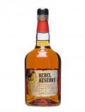 A bottle of Rebel Reserve Kentucky Straight Bourbon Whiskey