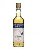 A bottle of Rosebank 1991 / Connoisseurs Choice Lowland Single Malt Scotch Whisky