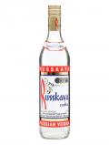 A bottle of Russkaya Vodka