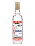 A bottle of Russkaya Vodka