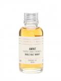 A bottle of Amrut Peated Cask Strength Sample Indian Single Malt Whisky