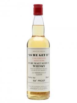 'As We Get It' 8 Year Old / J.G. Thomson& Co. Single Whisky