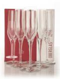 A bottle of Champagne Flutes (Set of 6)