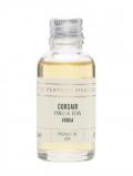 A bottle of Corsair Vanilla Bean Vodka Sample