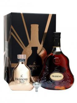 Hennessy XO Cognac / Hip Flask Pack / 40% / 70cl