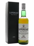 A bottle of Laphroaig 10 Year Old Royal Warrant Islay Single Malt Scotch Whisky
