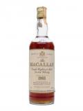 A bottle of Macallan 1963 / Bot.1970s Speyside Single Malt Scotch Whisky