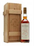 A bottle of Macallan 25 Year Old / Sherry Oak / Anniversary Speyside Whisky