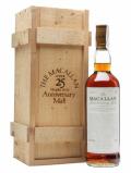 A bottle of Macallan 25 Year Old / Sherry Oak Speyside Single Malt Scotch Whisky