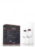 A bottle of Riedel Vinum Pinot Noir (Burgundy Red) Glasses (Set of Two)