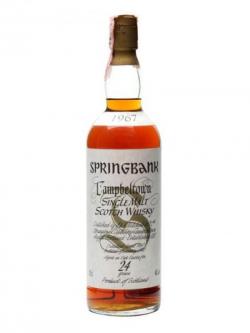 Springbank 1967 / 24 Year Old / White Label Campbeltown Whisky