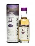 A bottle of Tomintoul 33 Year Old