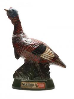 Wild Turkey 8 Year Old Red Striped Tail Turkey / Empty Decanter