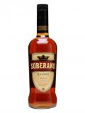 A bottle of Soberano Brandy