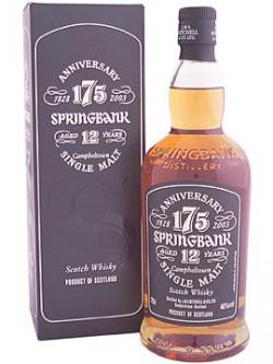 Springbank 175th Anniversay / 12 Year Old Campbeltown Whisky