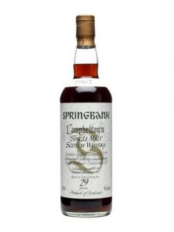 Springbank 1962 / 29 Year Old / Sherry Cask Campbeltown Whisky