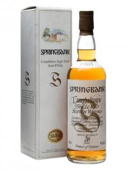 Springbank 1965 / 26 Year Old / White Label Campbeltown Whisky
