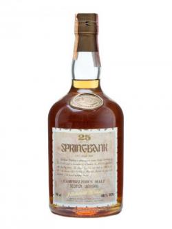 Springbank 25 Year Old / Bot.1980s Campbeltown Whisky