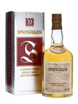 Springbank 30 Year Old / Bot.1980s Campbeltown Whisky