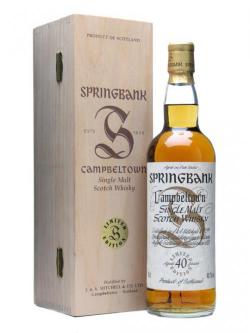 Springbank 40 Year Old / Millennium Set Campbeltown Whisky