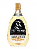 A bottle of Springbank 8 Year Old / Oval Bottle / Bot.1970s Campbeltown Whisky