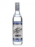 A bottle of Stolichnaya Blue Vodka