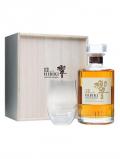 A bottle of Suntory Hibiki 12 Year Old Glass Set Blended Japanese Whisky