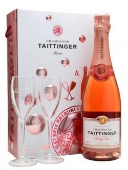 Taittinger Brut Prestige Rose Champagne / Glass Set