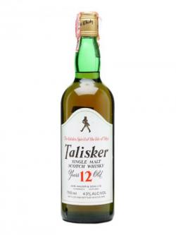 Talisker 12 Year Old / Bot.1980s Island Single Malt Scotch Whisky