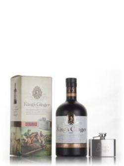The King's Ginger Liqueur Gift Pack with Hip Flask