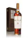 A bottle of The Macallan 25 Year Old Sherry Oak