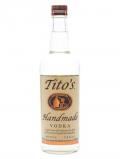 A bottle of Tito's Vodka