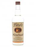 A bottle of Tito's Vodka