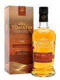 A bottle of Tomatin Fire Highland Single Malt Scotch Whisky