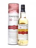 A bottle of Tomintoul 14 Year Old Speyside Single Malt Scotch Whisky